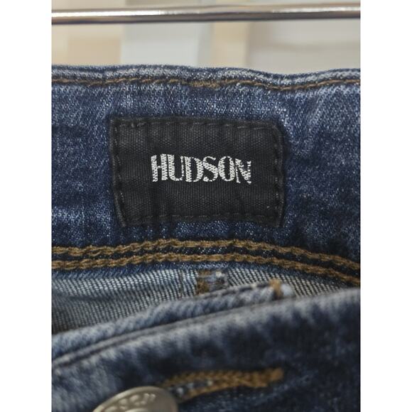 Womens Hudson Jeans size 30 Collin skinny mid rise dark blue stretch Flap Pocket - Picture 3 of 9